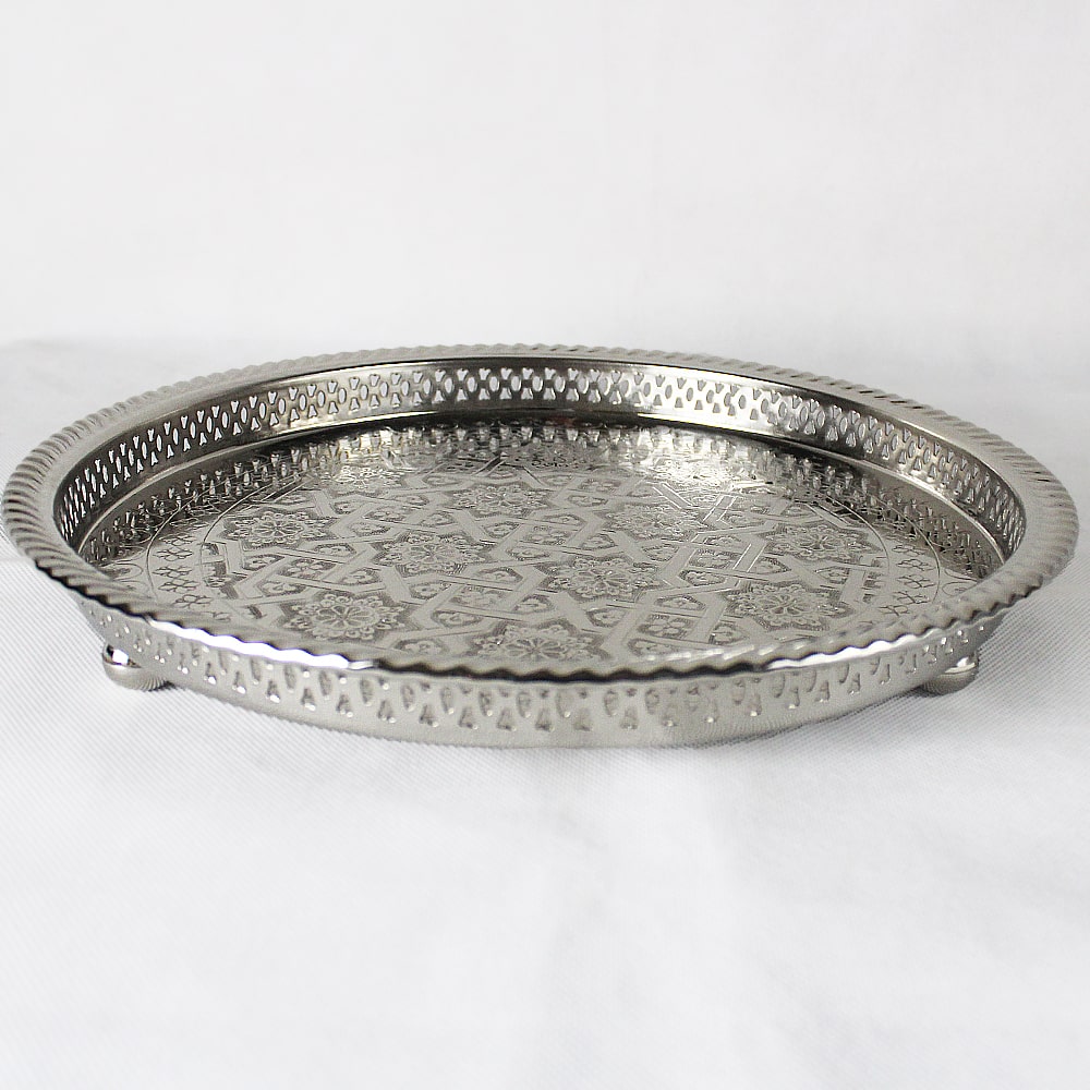 Bandeja de té marroquí clásica Redonda