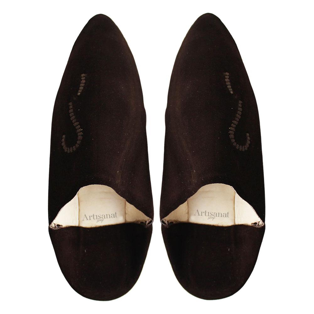 Zapatilla de ante marrón