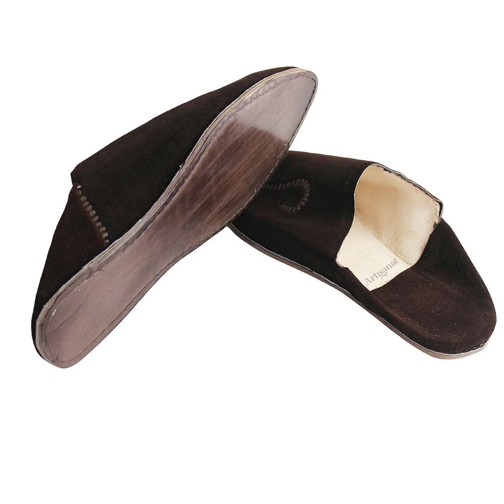 Zapatilla de ante marrón
