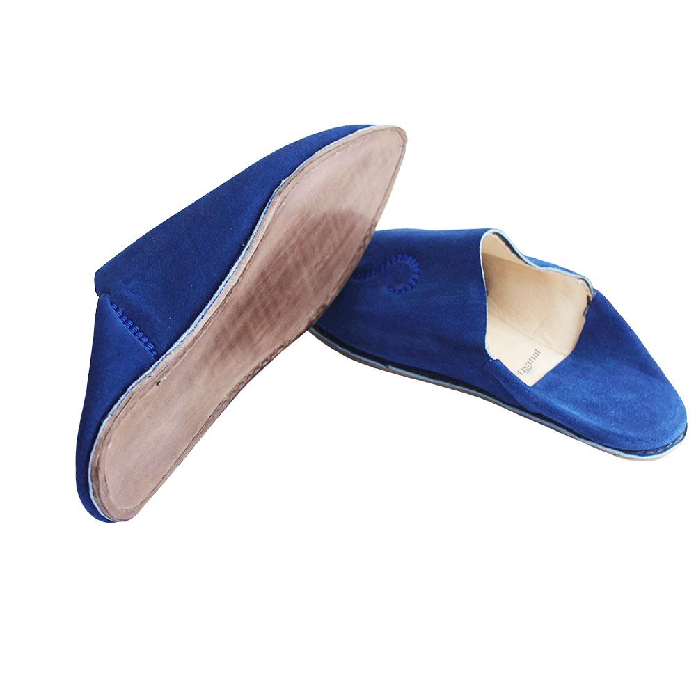 Zapatilla de ante azul real