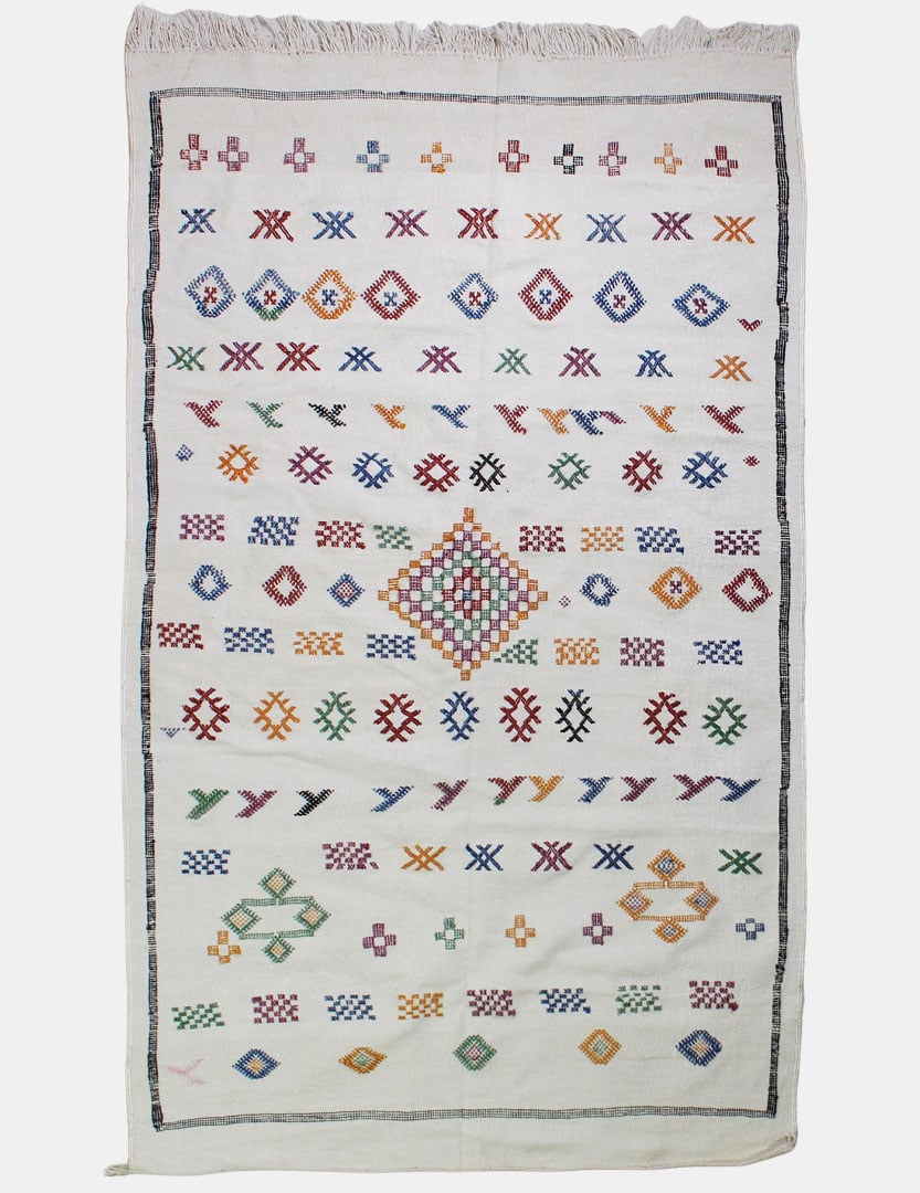 Alfombra Bereber Sabra Blanca - Bejaâd