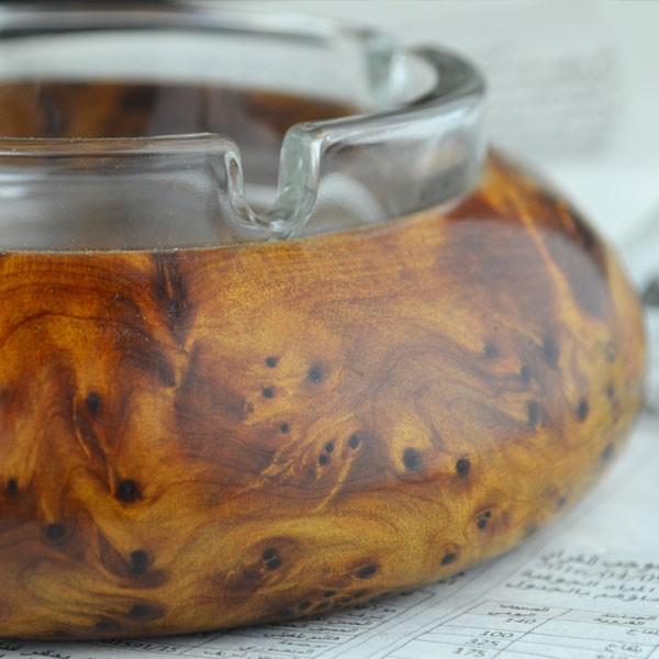 Cenicero de madera marroquí