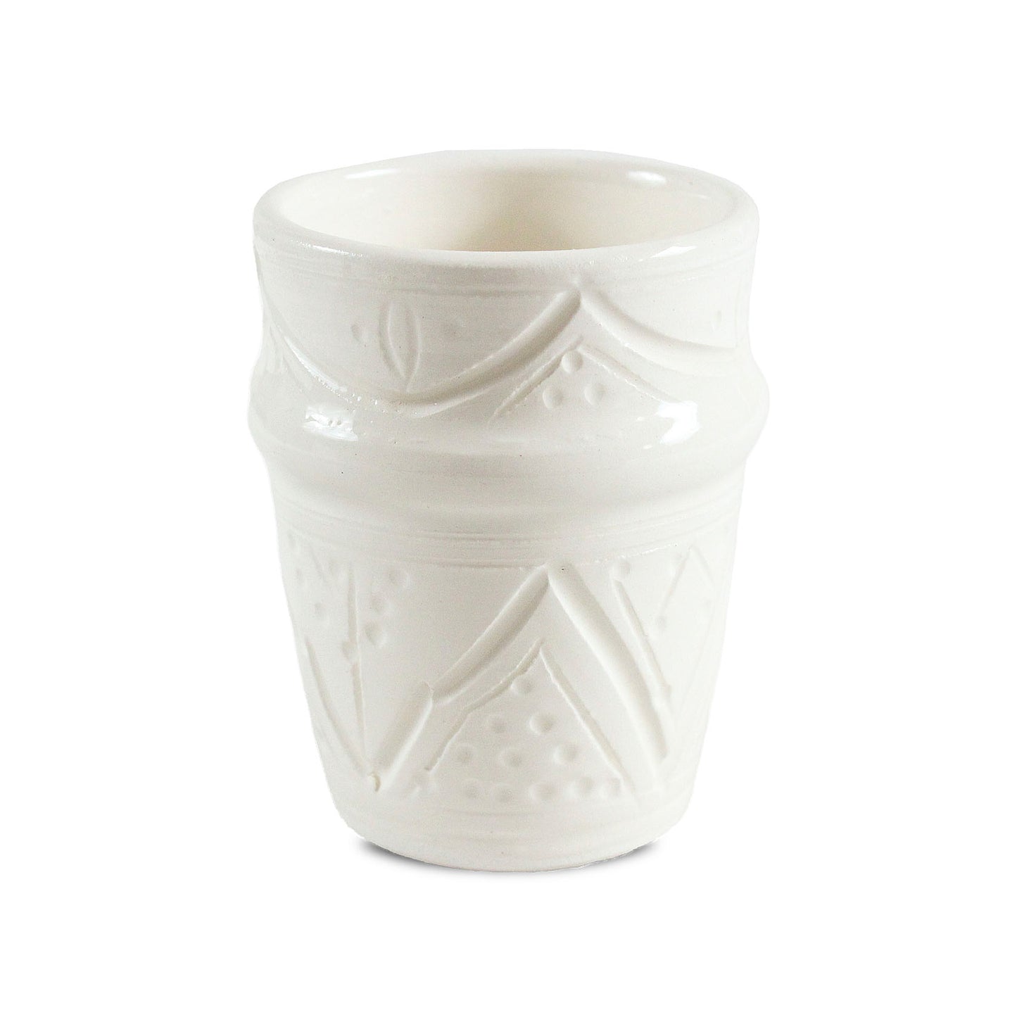Taza blanca grabada