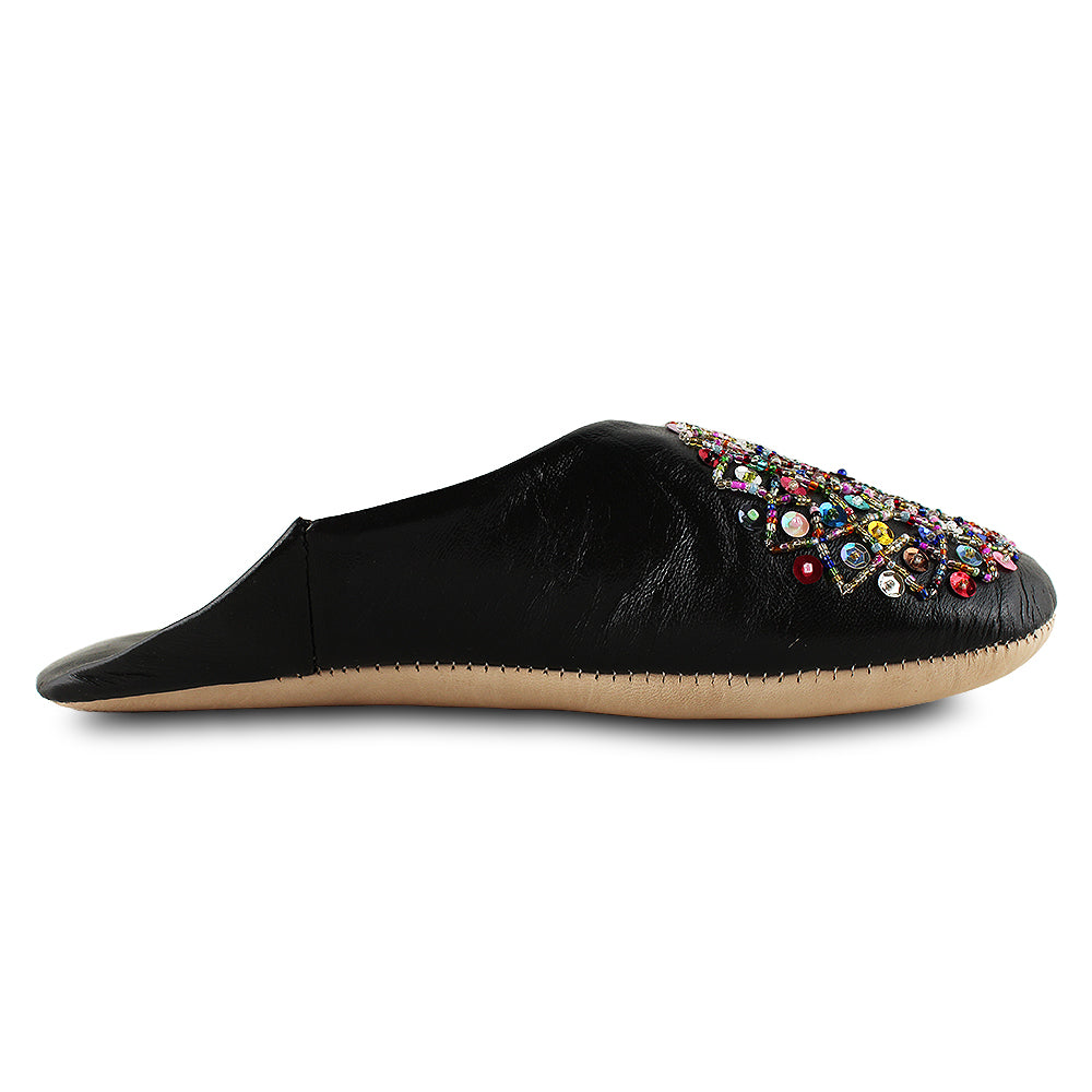 Zapatilla tipo zapatilla de lentejuelas Negro