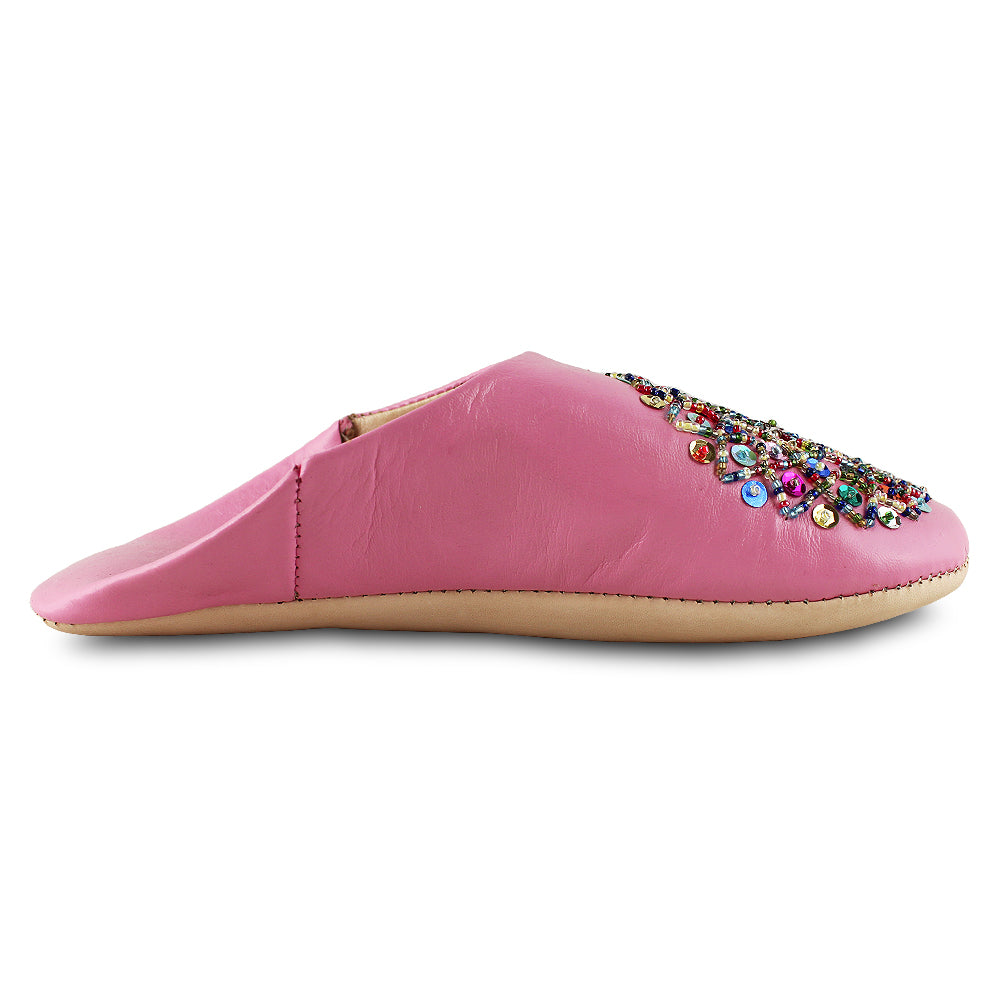 Zapatilla zapatilla de lentejuelas rosa