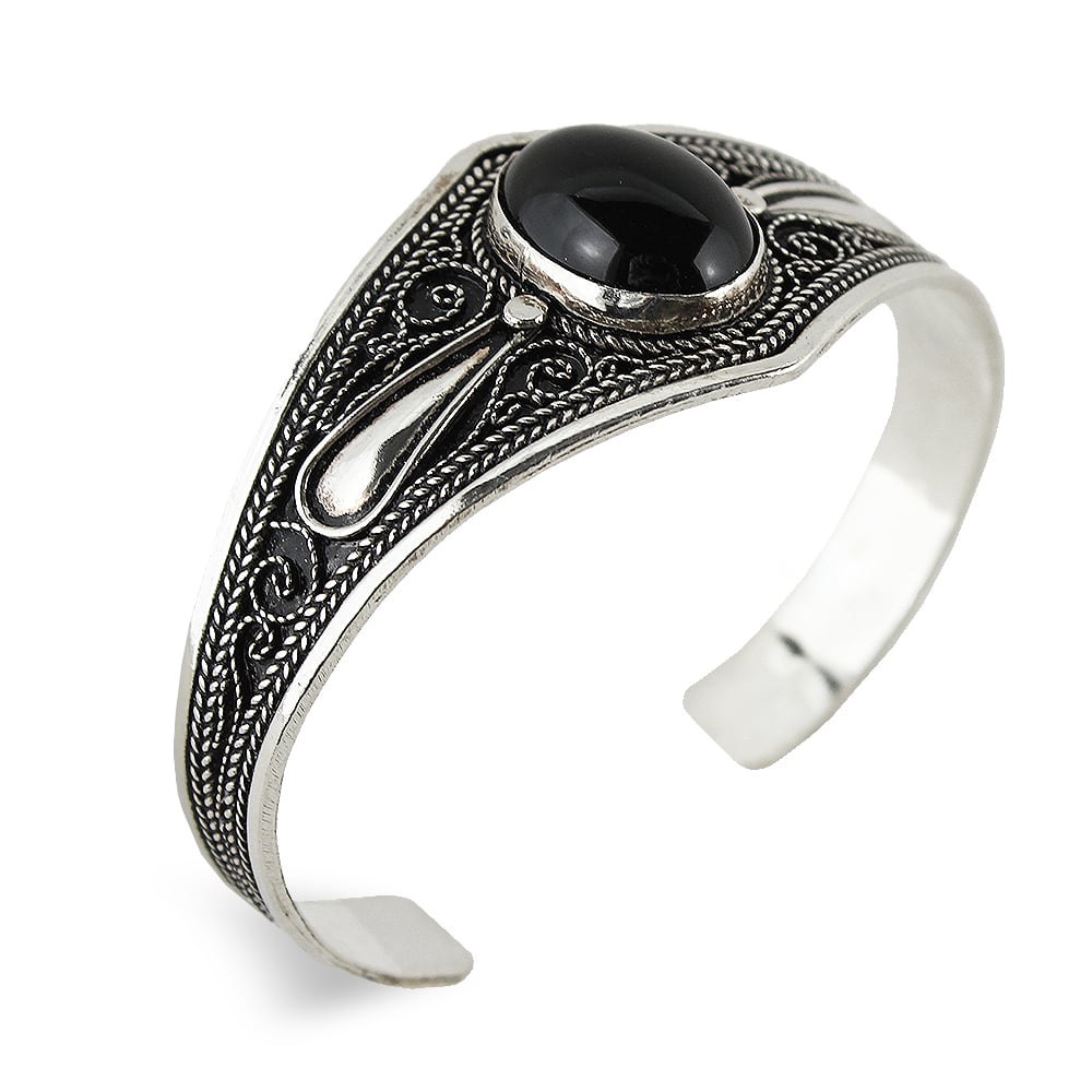 Pulsera bereber de plata 800 y piedra Tamila