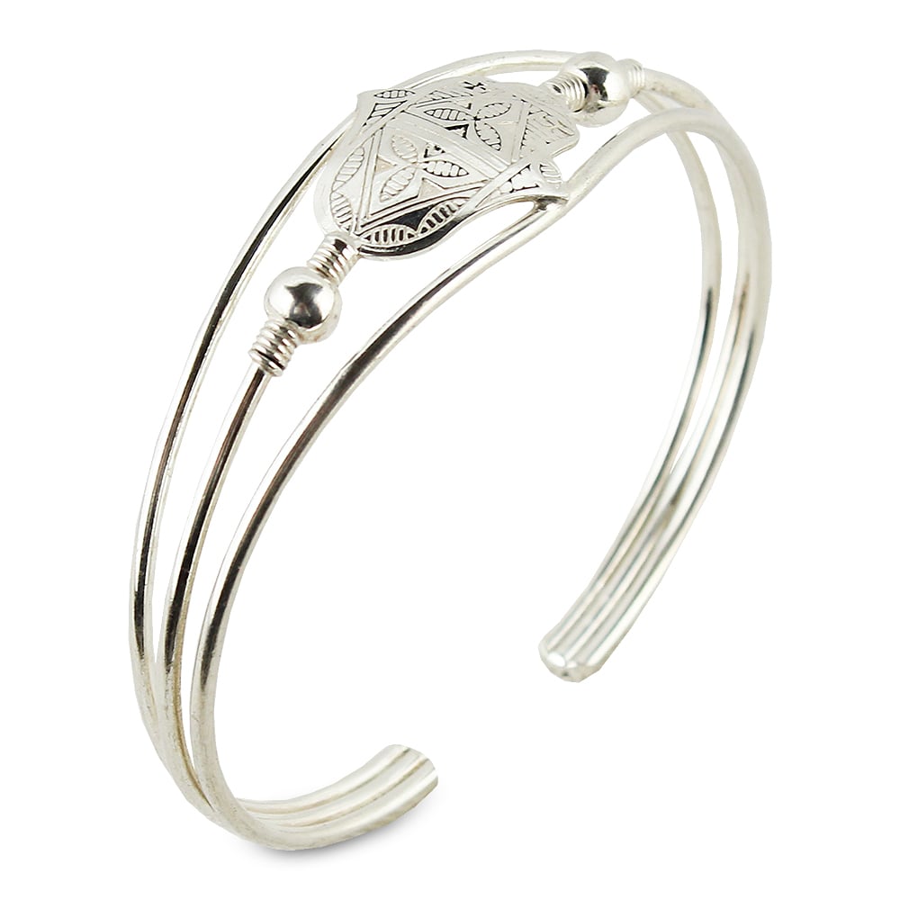 Pulsera bereber plata 800 Fátima