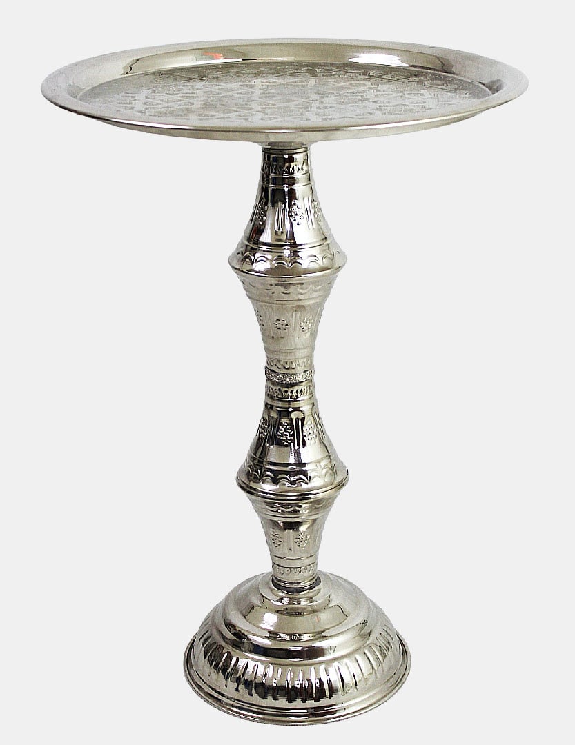 mesa de té de metal