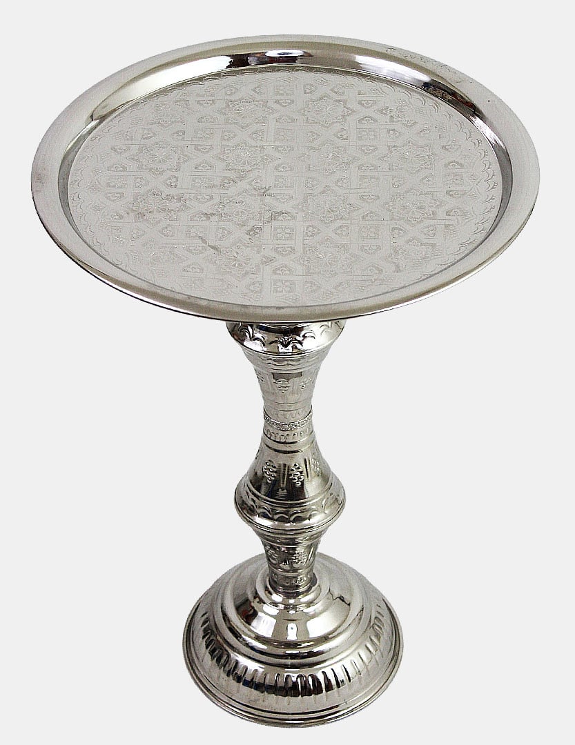 mesa de té de metal