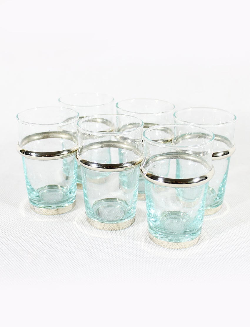 6 vasos Beldi plateados