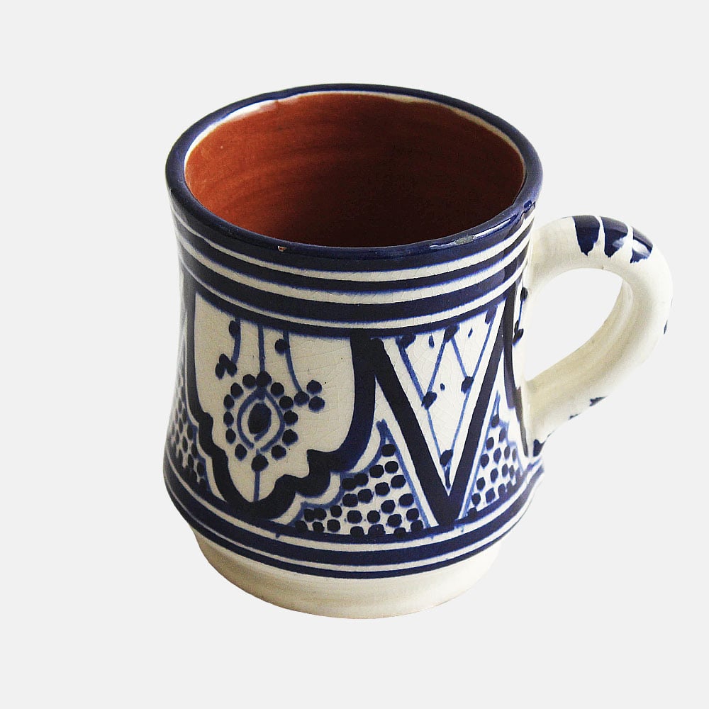 Moroccan Traditional Blue clay Mug