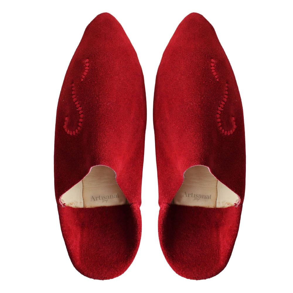 Zapatilla ante roja