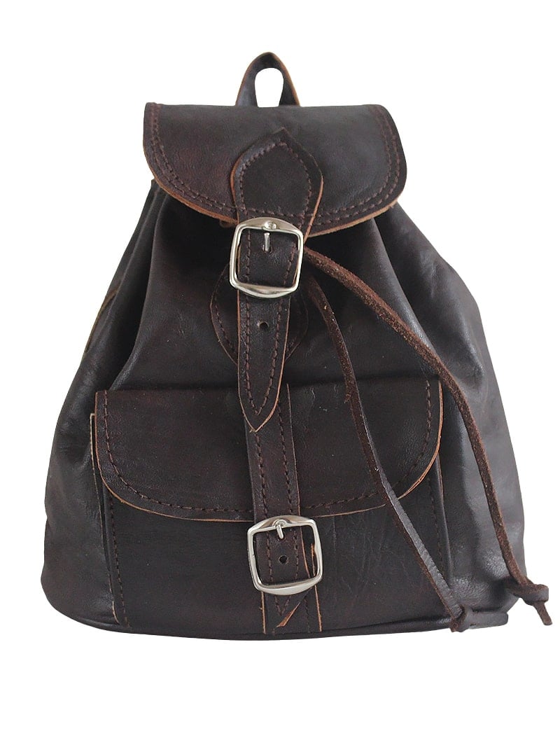 Mochila de cuero infantil vintage