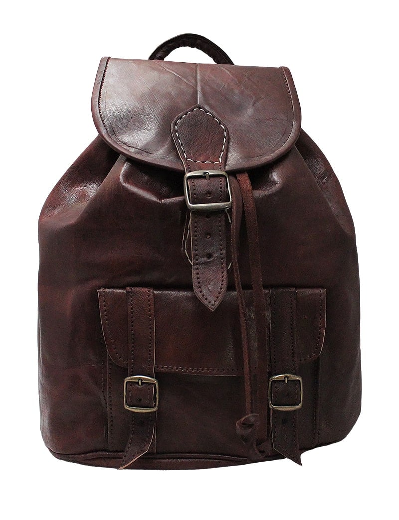 Mochila de cuero vintage